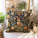 Vintage Farmhouse Rabbit in a Floral Garden Throw Pillow<br><div class="desc">This exquisitely designed pillow features a delightful bunny in the forest, surrounded by botanical leaves and intricate floral patterns, creating a tapestry of charm and elegance that will transform any space. It also makes for a thoughtful and unique gift for loved ones. Whether given for a special occasion or simply...</div>