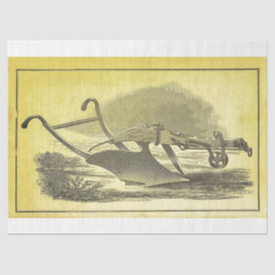 Vintage Farming Gardening Plow Catalogue Decoupage Tissue Paper