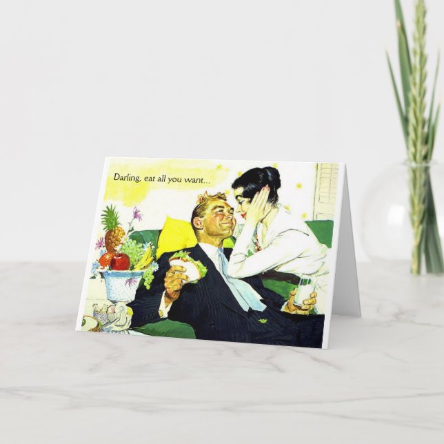 Vintage - Farting in Bed at Night, Card (Front)