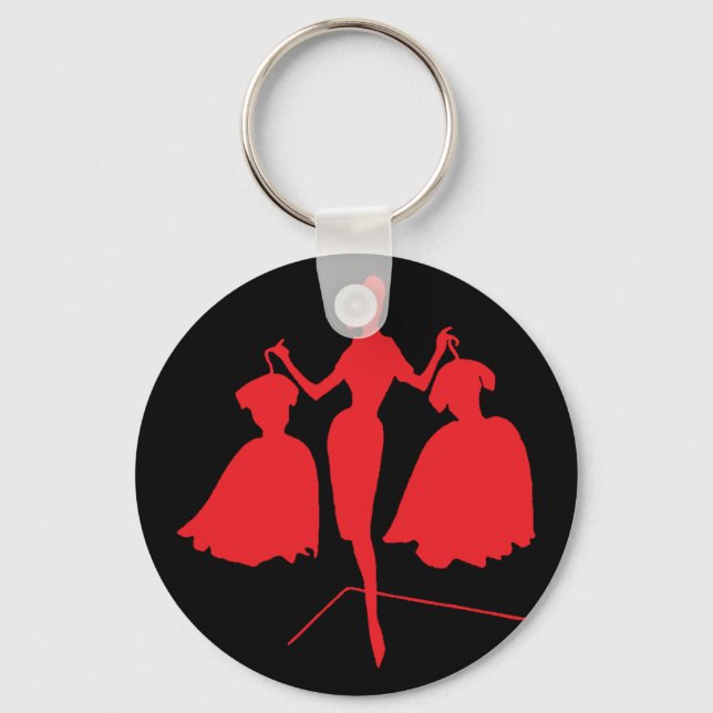 Vintage Fashiion Silhouette Keychain (Front)