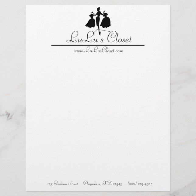 Vintage Fashiion Silhouette Letterhead (Front)
