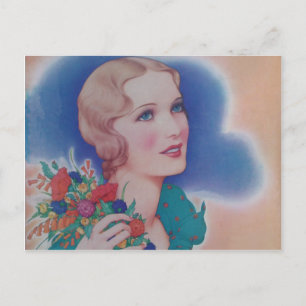 Vintage Fashion 1931 Postcard