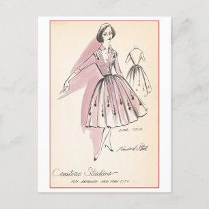 Vintage Fashion Design for Dress, Creators Studios Postcard