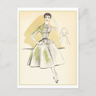 Vintage Fashion Design for Dress, Creators Studios Postcard