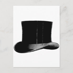Vintage Fashion Gentleman Top Hat Postcard