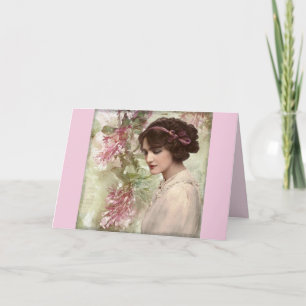 vintage fashion greeting card