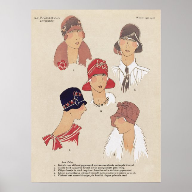 Vintage Fashion Illustration Poster (Front)