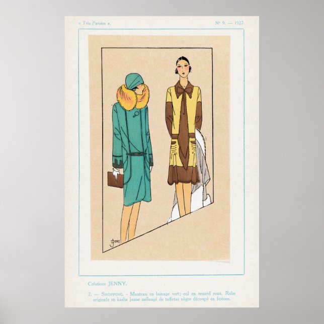 Vintage Fashion Illustration Poster (Front)