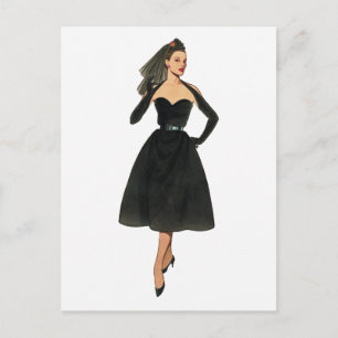 Vintage Fashion Image Postcard