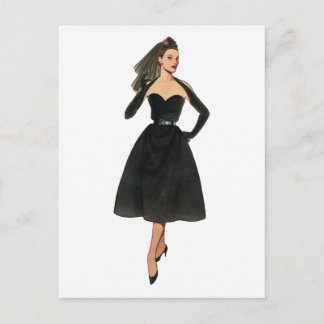 Vintage Fashion Image Postcard