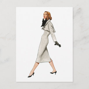 Vintage Fashion Image Postcard