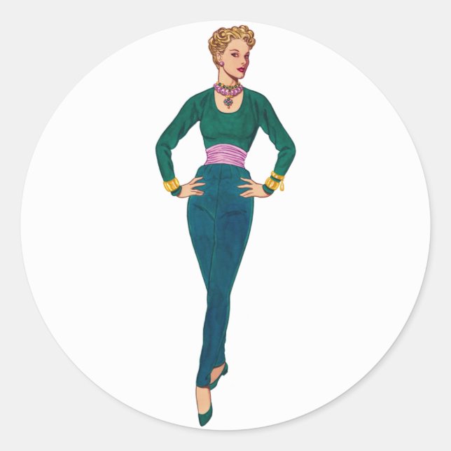 Vintage Fashion Image Stickers (Front)