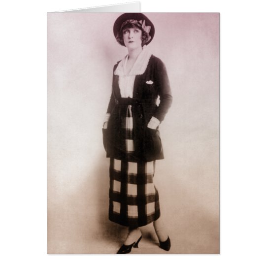 Vintage Fashion Portrait Card