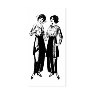 Vintage Fashion Rubber Stamp