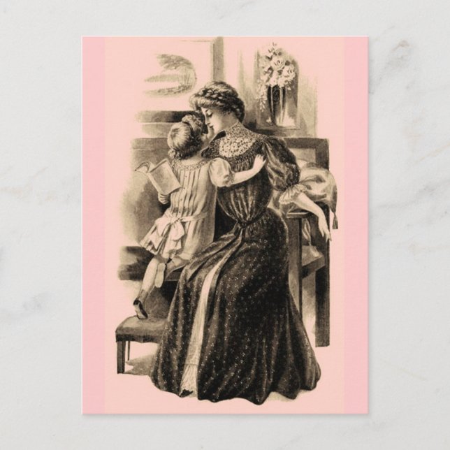 Vintage Fashions 1900 Postcard (Front)