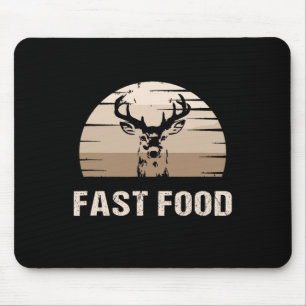 Vintage Fast Food Hunter Deer Hunting  Mouse Pad