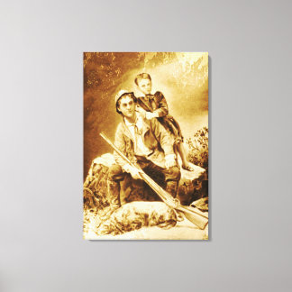 Vintage Father and Son Wrapped Canvas