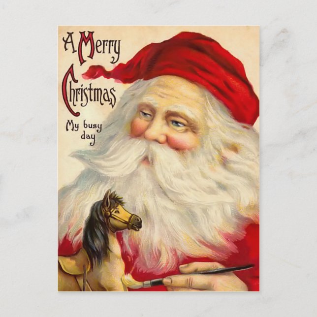 Vintage Father Christmas Postcard (Front)