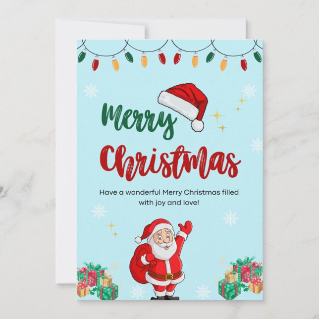 Vintage Father Christmas Postcard (Front)