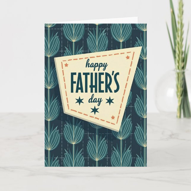 Vintage Fathers Day Banner Card (Front)