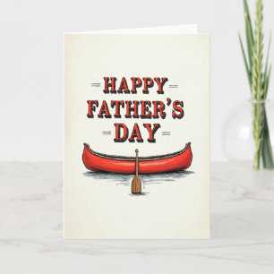 Vintage Fathers Day Canoe Card