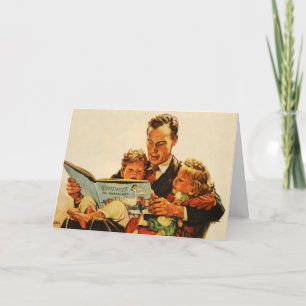 Vintage Father's Day Card Reading Children 1940s