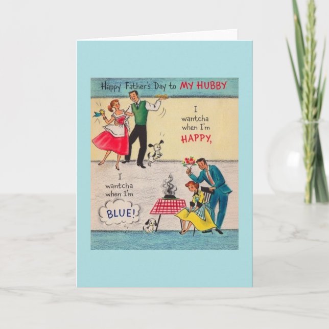 Vintage Father's Day Card to Hubby (Front)