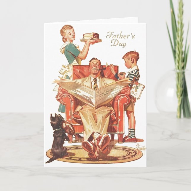 Vintage Father's Day Greeting Card (Front)
