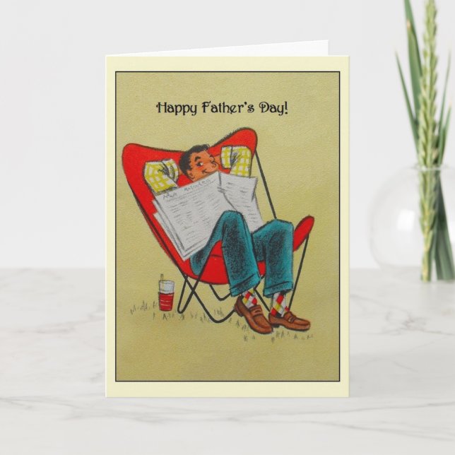 Vintage Father's Day Greeting Card (Front)