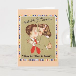 Vintage Father's Day Greeting to my Hubby, Card