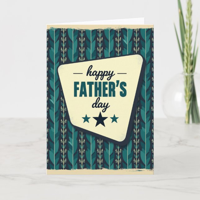 Vintage Fathers Day Plaque Card (Front)