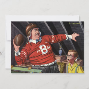 Vintage Father's Day, Sports Football Dad and Son Card