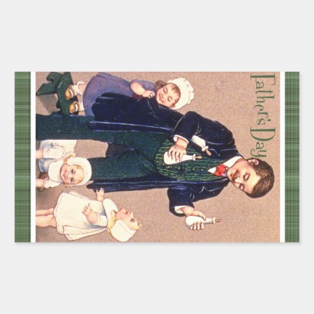 Vintage Father's Day Sticker (Front)