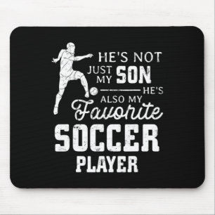 Vintage Favorite Soccer Player Son Family Matching Mouse Pad
