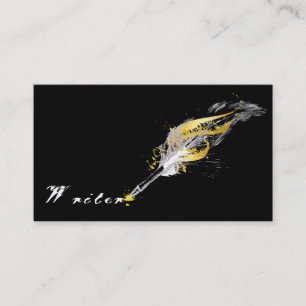 Vintage Feather Quill Pen Business Card