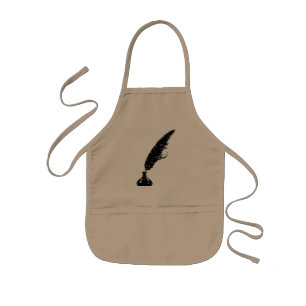 vintage-feather-quill-write kids apron