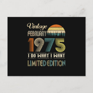 Vintage February 1975 What I Want Limited Edition Announcement Postcard
