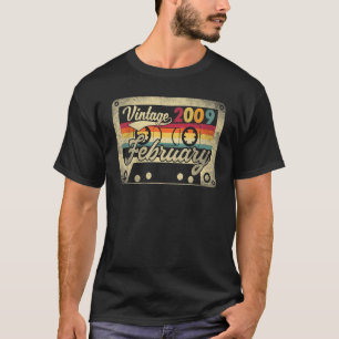 Vintage February 2009 14th Birthday 14 Years Old T-Shirt