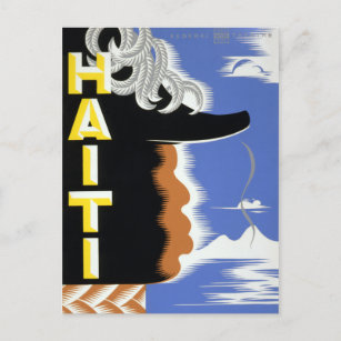 Vintage Federal Theatre Project Haiti Harlem WPA Postcard