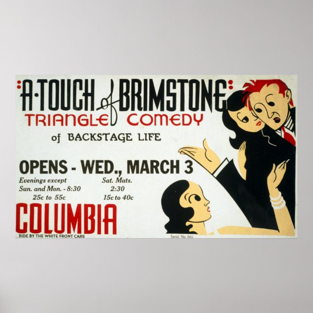Vintage Federal Theatre Project Touch of Brimstone Poster (Front)