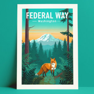 Vintage Federal Way Washington Postcard