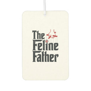 Vintage Feline Father Cat Humour Vector Design_1 Air Freshener