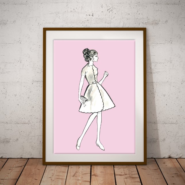 Vintage female drawing fashion print (Creator Uploaded)