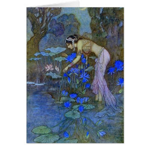 Vintage - Femme à l'étang,