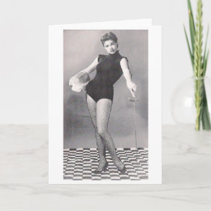 Vintage Fencer Pin-Up! Fencing Note Card