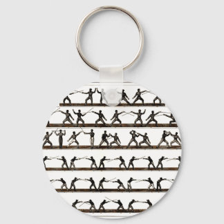 Vintage Fencing Instruction Keychain