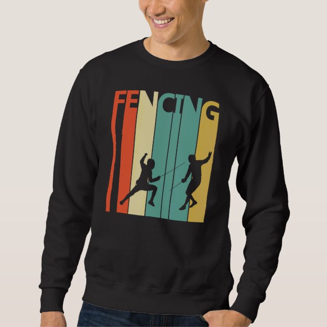 Vintage Fencing Sport Sweatshirt (Front)