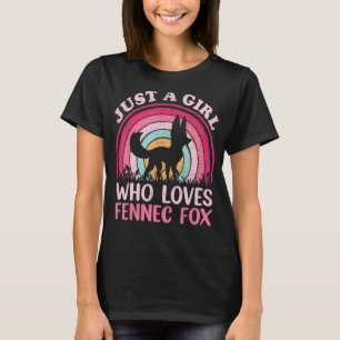 Vintage Fennec Fox Just A Girl Who Loves Fennec F T-Shirt
