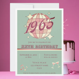 Vintage fête d'anniversaire Invitation