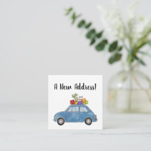 Vintage Fiat 500 New address card
